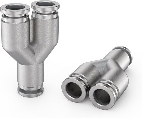 304 الفولاذ المقاوم للصدأ 2 حزم 1/4 "OD أنبوب المحملة PY-1/4 دفع لتوصيل التركيبات، هوائي ذكر سريع توصيل خط الهواء خرطوم تركيبات الملحقات in Kuwait