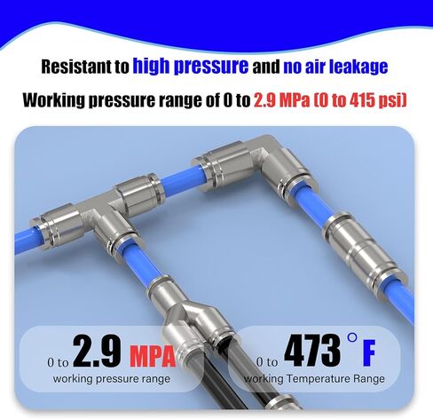 304 الفولاذ المقاوم للصدأ 2 حزم 1/4 "OD أنبوب المحملة PY-1/4 دفع لتوصيل التركيبات، هوائي ذكر سريع توصيل خط الهواء خرطوم تركيبات الملحقات in Kuwait