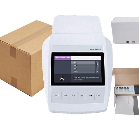 Digital Turbidimeter Benchtop Turbidity Meter with Resolution 0.01 Total Suspended Particle Analysis 0 to 2000 NTU/FNU 0 to 500 EBC 0 to 9999 ASBC Formazine Standard Calibration Solutions USB in Saudi Arabia