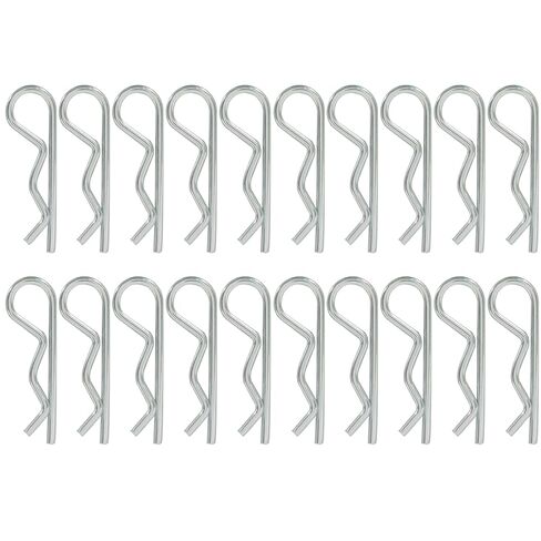 10 Pack R Clips Hardware Pins, M3x65mm Carbon Steel Cotter Pins, Heavy Duty Spring Fasteners Hitch Pin for Trailer Locking, Trailer Clamps, Lawn Mowers in Saudi Arabia