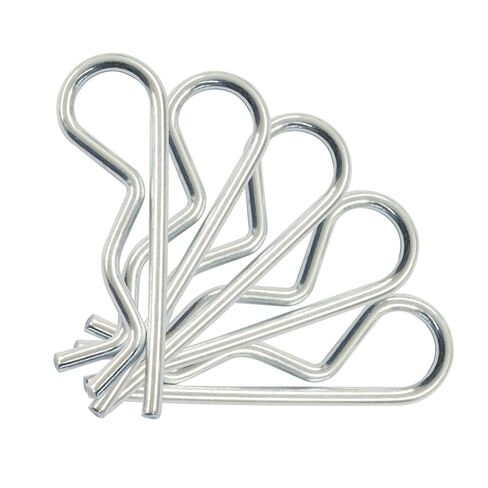 10 Pack R Clips Hardware Pins, M3x65mm Carbon Steel Cotter Pins, Heavy Duty Spring Fasteners Hitch Pin for Trailer Locking, Trailer Clamps, Lawn Mowers in Saudi Arabia