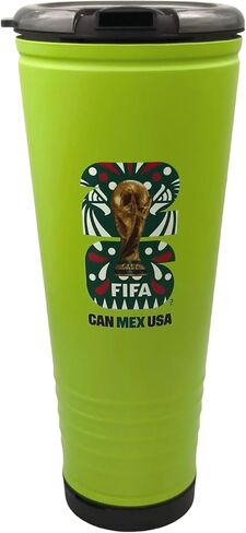 الإصدار الرسمي لكأس العالم FIFA 2026 - كوب Vuvuzela Rowdy المعزول بوزن 24 أونصة من البلد المضيف الولايات المتحدة الأمريكية وقرن مدمج - فولاذ مقاوم للصدأ ممتاز 18/8 - يُغسل يدويًا فقط - يحافظ على المشروبات ساخنة 12 ساعة / باردة 24 ساعة in Kuwait