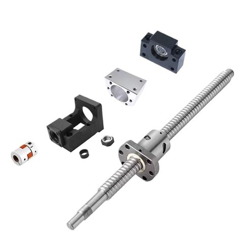 المسمار الكرة المسمار الفولاذ المقاوم للصدأ SBR16 100-1000 مللي متر دليل خطي Ballscrew SFU1605 الكرة المسمار BF12 + HM12-57 C7 خطي دعم السكك الحديدية (100 مللي متر) in Saudi Arabia