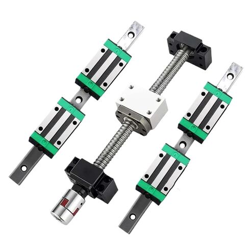 Metal Ball Screw nut end Processing Ball Screw 2pcs HGR25 +4pcs HGH25CA Slider +1 Set SFU2510 C7 Ball Screw with Nut L 550-1000mm for Engraving Machine(650mm) in Saudi Arabia