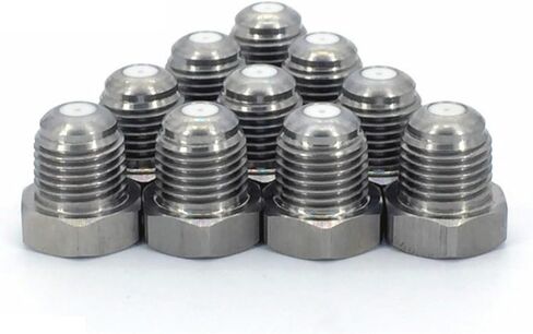 طرف فوهة رش سيراميك عالي الأداء مع ترصيع من الفولاذ المقاوم للصدأ - زاوية 95 درجة، وصلة خيط ذكر in Kuwait