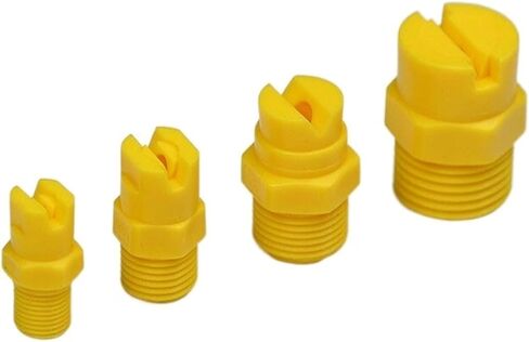 4 قطع من فوهة المروحة البلاستيكية المسطحة للتنظيف الصناعي - 1/8 بوصة، 1/4 بوصة، 3/8 بوصة، 1/2 بوصة وصلة ذكر (1/8 بوصة) in Kuwait