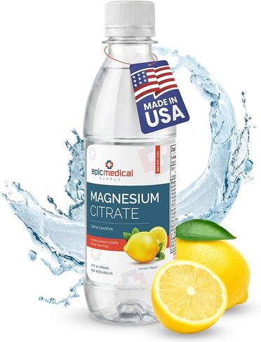 Epic Medical Supply سيترات المغنيسيوم 10 أونصة سائلة - نكهة الليمون - ملين ملحي سائل - لدعم الإمساك العرضي (1) in Kuwait