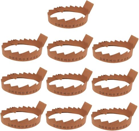 10pcs Guzheng Code Positioning Paper Durable Light Brown Installation Guides for Zheng Instruments Easy to Store and Use for Beginners and Professionals in Saudi Arabia