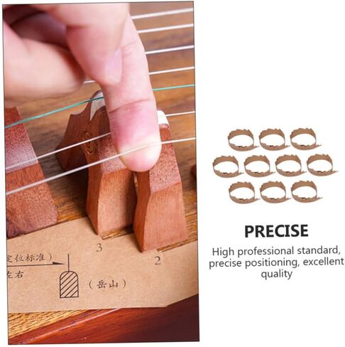 10pcs Guzheng Code Positioning Paper Durable Light Brown Installation Guides for Zheng Instruments Easy to Store and Use for Beginners and Professionals in Saudi Arabia