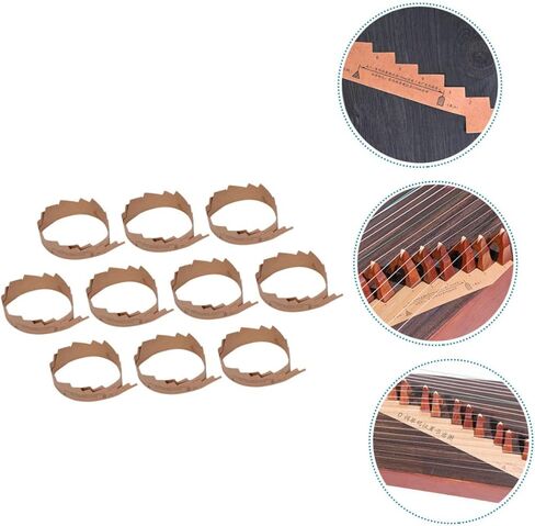 10pcs Guzheng Code Positioning Paper Durable Light Brown Installation Guides for Zheng Instruments Easy to Store and Use for Beginners and Professionals in Saudi Arabia