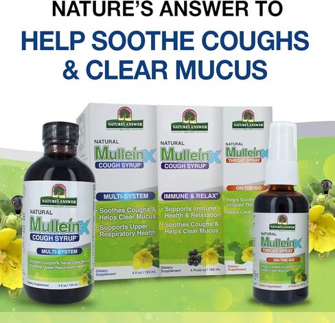 إجابة الطبيعة Mullein X Kids Throat Spray 2oz - خالي من الغلوتين، نباتي، خالي من الكحول، غير معدل وراثيا، يزيل المخاط، يهدئ الحلق المتهيج، صنع في الولايات المتحدة الأمريكية - دعم للأطفال والصغار - حجم السفر in Kuwait