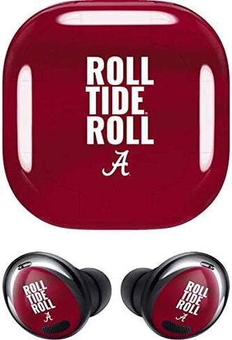 غلاف صوتي من Skinit متوافق مع Samsung Galaxy Buds Pro - تصميم Alabama Roll Tide Roll المرخص رسميًا in Saudi Arabia