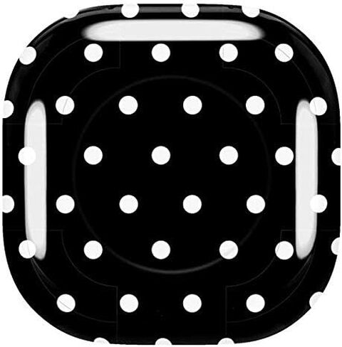 Skinit Decal Audio Skin Compatible with Galaxy Buds Pro Originally Designed Black and White Polka Dots Design in Saudi Arabia
