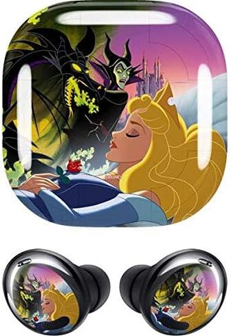 غلاف صوتي من Skinit متوافق مع Galaxy Buds Pro - تصميم فني مرخص رسميًا من Disney Villains Sleeping Beauty and Maleficent in Saudi Arabia