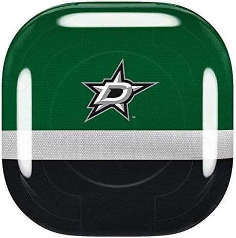 غلاف صوتي من Skinit متوافق مع Samsung Galaxy Buds Pro - تصميم جيرسي NHL Dallas Stars المرخص رسميًا in Saudi Arabia