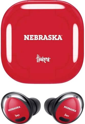 Skinit Decal Audio Skin Compatible with Samsung Galaxy Buds Pro - Officially Licensed Nebraska Red Design in Saudi Arabia
