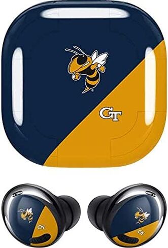 Skinit Decal Audio Skin Compatible with Samsung Galaxy Buds Pro - Officially Licensed Georiga Tech Logo Design in Saudi Arabia