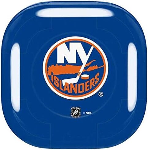 غلاف صوتي من Skinit متوافق مع Samsung Galaxy Buds Pro - تصميم خلفية صلبة مرخص رسميًا من NHL New York Islanders in Saudi Arabia