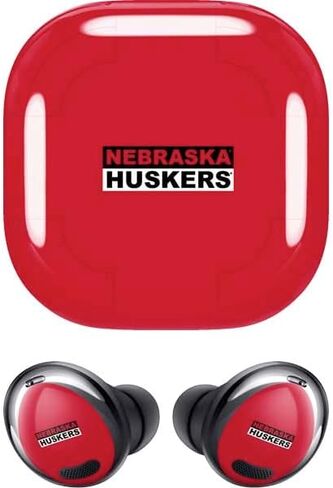 Skinit Decal Audio Skin Compatible with Samsung Galaxy Buds Pro - Officially Licensed Red Nebraska Huskers Design in Saudi Arabia