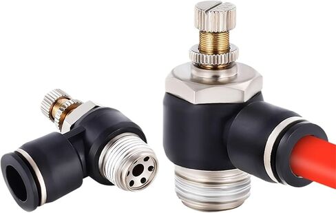 Pneumatic quick connector SL one-way throttle valve flow control hose trachea connector 4 6 8 10 12 male thread 1/8 1/4 3/8 1/2(SL8-02) in Saudi Arabia