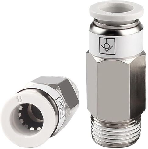 M5 1/8" 1/4" 3/8" 1/2" Standard Pipe Thread threaded pneumatic check valve SPC VPC air pipe quick check valve one-button quick connector(SPC12-04) in Saudi Arabia