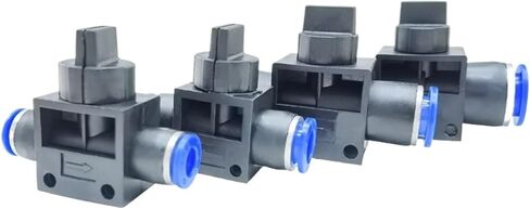 6PCS HVFF4/6/8/10/12 Pneumatic Air 2 Way Quick Fittings Push Connector Tube Hose Plastic(HVFF4 (6PCS)) in Saudi Arabia