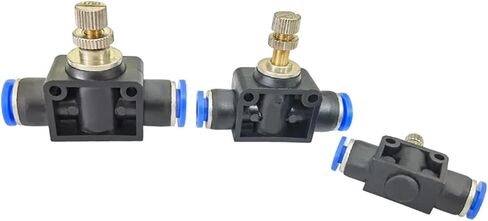 6PCS LSA Pneumatic Fittings Adjustable Flow Control Valve Speed Air Pressure Regulator Valves Throttle Quick Release Fitting(LSA6 (6PCS A Lot)) in Saudi Arabia