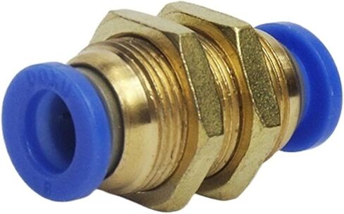 PM -4 6 8 10 12MM(5/32" 1/4" 5/16" 3/8" 1/2") Pneumatic Bulkhead Straight Push In Quick Fitting Connector Union(PM10) in Saudi Arabia