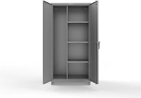 خزانة حراسة قوية 14 GA للخدمة الشاقة مع 3 أرفف - 36 بوصة عرض × 24 بوصة عمق × 75 بوصة ارتفاع in Kuwait