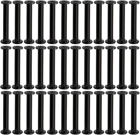 Screw Rivets 50 Sets Black Screws Binding Screw Posts, Leather Screw Nail Rivet Button Solid Belt Tack Screw, Scrapbook Photo Albums Binding Screws in Saudi Arabia
