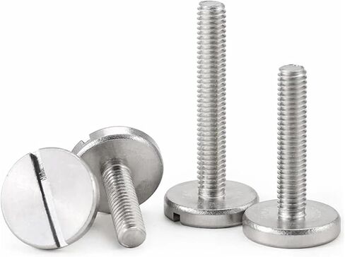 Screw Rivets Square nuts bolts, Round Head Bolts1-5pcs M2.5 M2 M3 M4 M5 M6 304 Stainless Steel One-Word Slot Extra Large Flat Head Slotted Screw Flat Round Head Bolt in Saudi Arabia