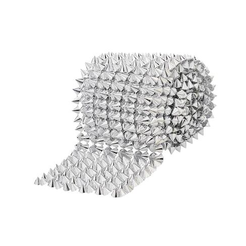 Sew Stitch On Spikes Studs Rivets Craft Flat Back Rivets Cone Spikes Studs Strip Cone Flatback for Clothing Shoes Crafts Silver in Saudi Arabia