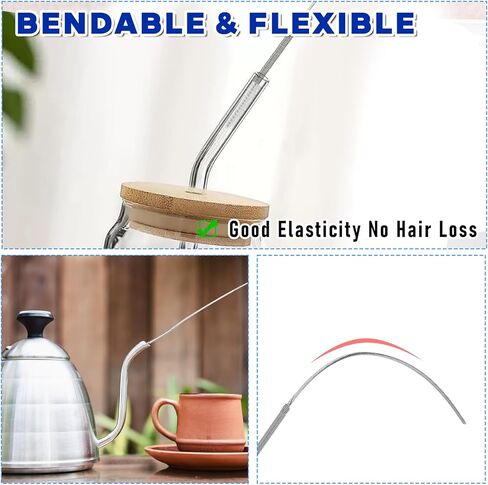 2 Pcs Long Tube Cleaner Brush, Extra Long Pipe Tube Cleaner Flexible Longs Drain Brush Bristles Drain Cleaning Brushes 55 Inch Nylon Spring Aquarium Filter Brushes for Home Kitchen Automotive in Saudi Arabia
