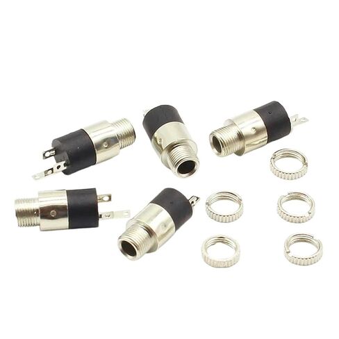 fengpeng 5PCS 3.5MM Cylindrical Socket PJ-392 Stereo Female Jack with Screw .5 Audio Video Headphone Connector PJ392 in Saudi Arabia