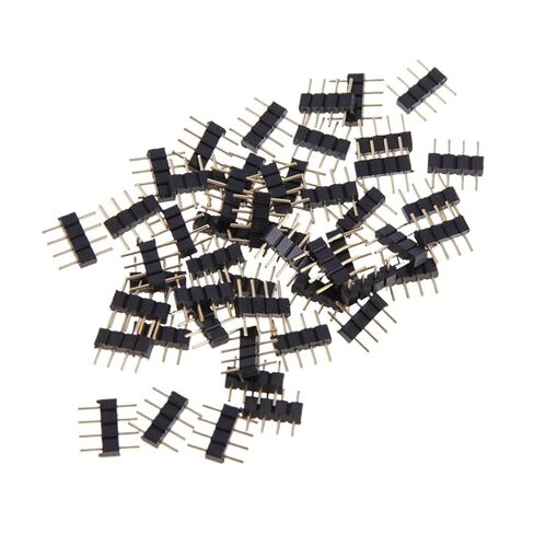 Fengpeng 10 قطعة موصل شريط LED 4 دبوس RGB صف مزدوج ذكر LED لمصباح 2835 5050 in Kuwait