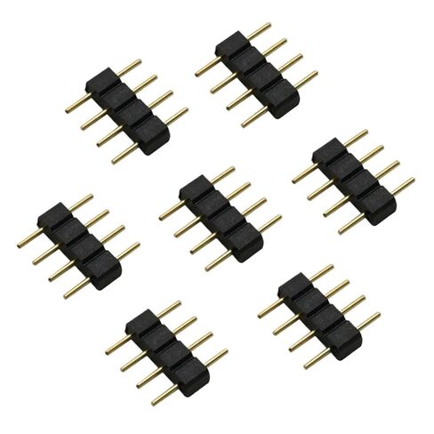 Fengpeng 10 قطعة موصل شريط LED 4 دبوس RGB صف مزدوج ذكر LED لمصباح 2835 5050 in Saudi Arabia