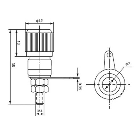 Fengpeng 4 قطعة قفل طرفي 4 مللي متر طرف ربط الموز جاك طرفي مع صواميل إدراج معدنية لمحطات الكابلات in Kuwait