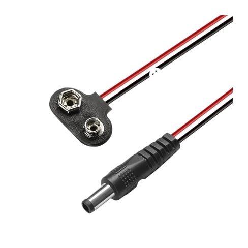 Fengpeng 1/5/10 قطعة 9 فولت تيار مستمر بطارية كابل الطاقة التوصيل كليب برميل وصلة مرفاع DIY بها بنفسك نوع T (5 قطعة) in Kuwait