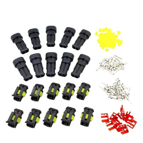 Fengpeng 10 عدة 2 دبوس طريقة موصل سلك كهربائي مقاوم للماء التوصيل 1.5 مللي متر محطات 2Pin HID مصباح زينون تلقائي in Kuwait