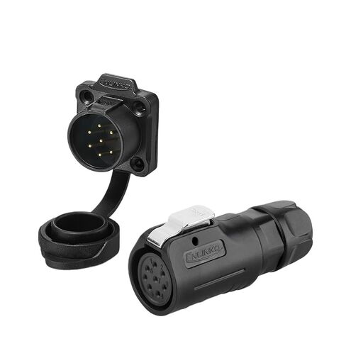 1Pcs 2 3 4 5 6 7 8 Pin M12 Waterproof Industrial Connectors Cable Power IP68 AC/DC Female Male Socket PBT Plastic Jack(2 Pin Set) in Saudi Arabia