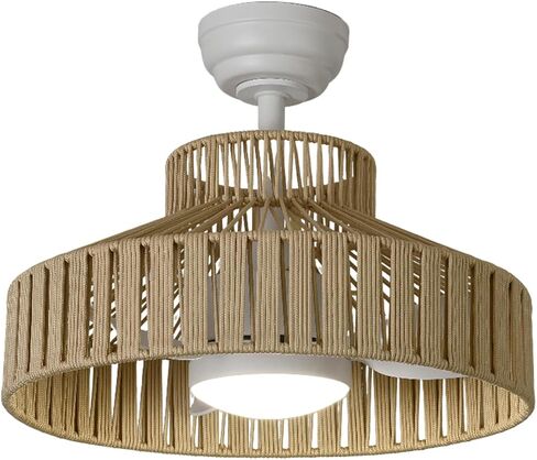 بوهو LED LED قابلة للانعكاس DC Dimmable مروحة سقف مع الإضاءة الإضاءة والتحكم عن بعد ، قفص Caged Cage 3 Blade صغير الطبل فانديلييه لغرفة نوم غرفة الطعام في المطبخ الداخلي غرفة الطعام in Saudi Arabia