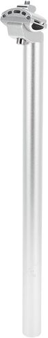 Bike Seat Posts 27.2x450mm Bike Saddle Post Seat Tube Aluminum Alloy Silver Tone Adjustable with Fixing Clip in Saudi Arabia