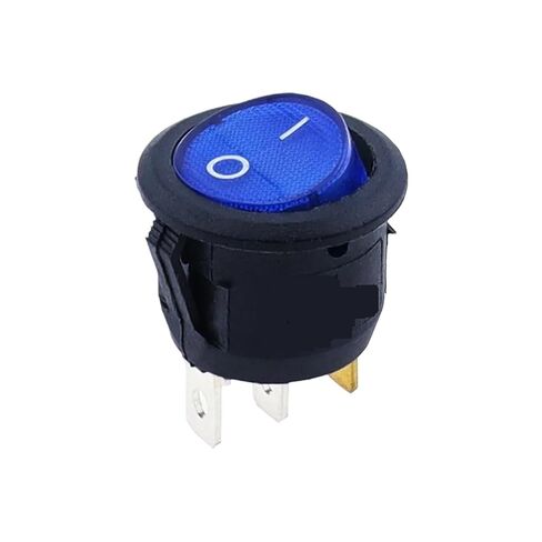 Button Switch Control Box 1PCS L-ed Switch 20A Light Power Car Button Lights ON/Off 3pin Round Rocker Control Box Switch(Red,220 V) in Saudi Arabia