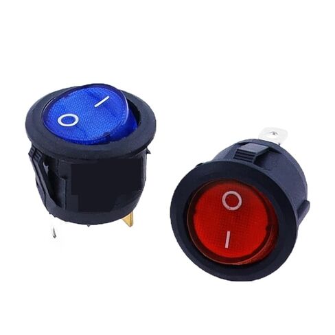 Button Switch Control Box 1PCS L-ed Switch 20A Light Power Car Button Lights ON/Off 3pin Round Rocker Control Box Switch(Red,220 V) in Saudi Arabia