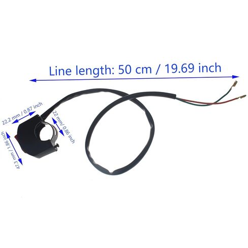 22 MM Motorcycle Handlebar Switch with Red On Off Push Button for Motorcycle, ATV, Scooter and Electric Bike (2 PCS) in Kuwait