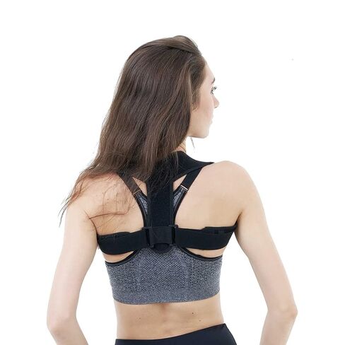 Posture Corrector for Women and Men,Adjustable Upper Back Brace, Breathable Back Support straightener, Providing Pain Relief from Lumbar, Neck, Shoulder, and Clavicle, Back. in Kuwait