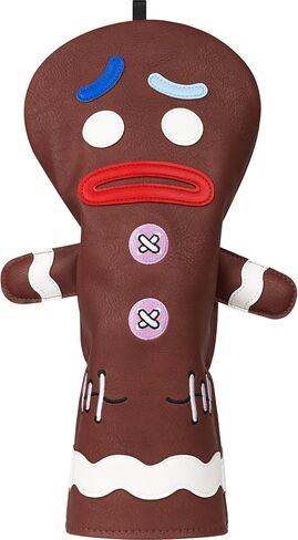 Funny Golf Club Head Cover Driver Headcover Fairway Wood Headcover Hybrid Club Head Cover Dark Brown Monster Cookie in Saudi Arabia