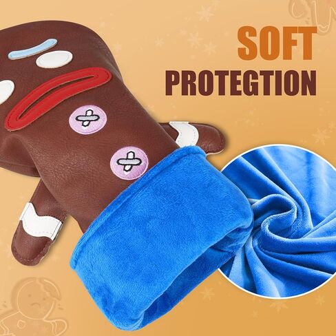 Funny Golf Club Head Cover Driver Headcover Fairway Wood Headcover Hybrid Club Head Cover Dark Brown Monster Cookie in Saudi Arabia