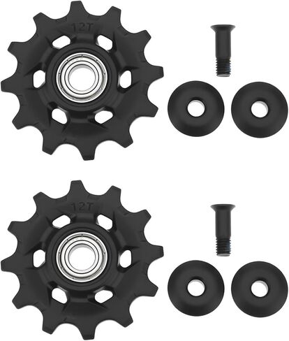 2Pcs Bicycle Rear Derailleur Pulley 11 Speed 12T Jockey Wheel Compatible with SRAM XX1/XO1/GX in Saudi Arabia
