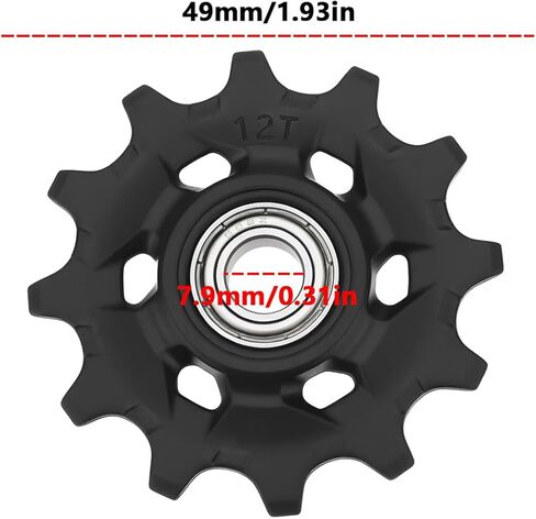 2Pcs Bicycle Rear Derailleur Pulley 11 Speed 12T Jockey Wheel Compatible with SRAM XX1/XO1/GX in Saudi Arabia